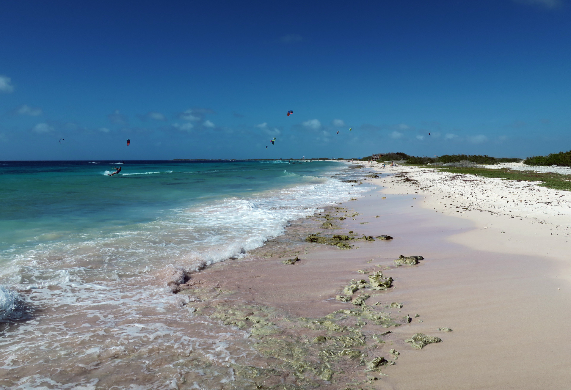 Op het idyllische eiland Bonaire kun je fantastisch kitesurfen, duiken en zonnebaden