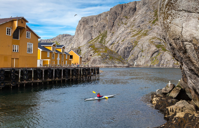 Op de Lofoten (Noorwegen) schijnt de zon dag en nacht in de zomer.