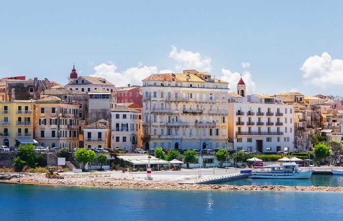 Het zonnige Griekse eiland Corfu