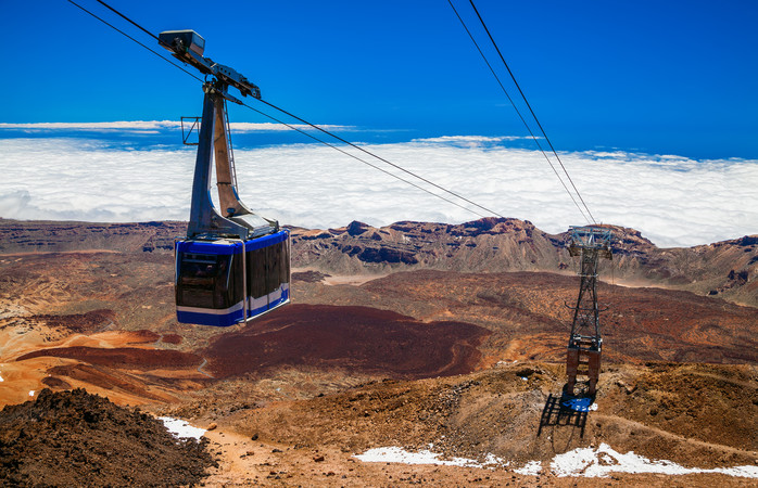 De El Teide kabelbaan in Tenerife is een perfecte activiteit om het vulkaanachtige landschap te bewonderen.